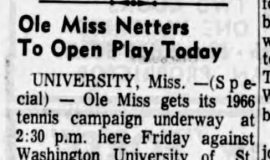 Ole Miss Netters To Open Play Today. March 25, 1966.