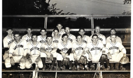 1940 Jamestown Falcons team. John Newman, second from right in back row.d-from-right