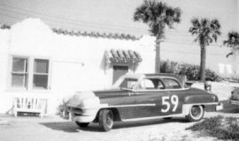 1952 Chrysler owned by Julian Buesink that Moore drove in the 1952 Daytona NASCAR race.