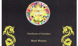 Mark Weaver was included in the  2019 publication <em>Action Martial Arts Magazine Who's Who</em>. This is his certificate of inclusion in that book.